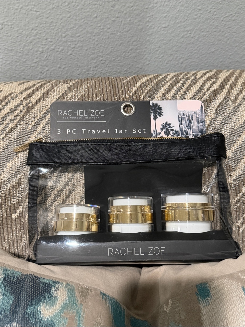 Rachel Zoe Travel Jar Set with Clear Pouch